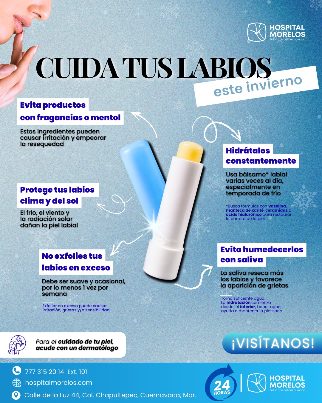 Hospital - ️👄 Protege tus labios del frío 👄 ️ El viento y las bajas ...