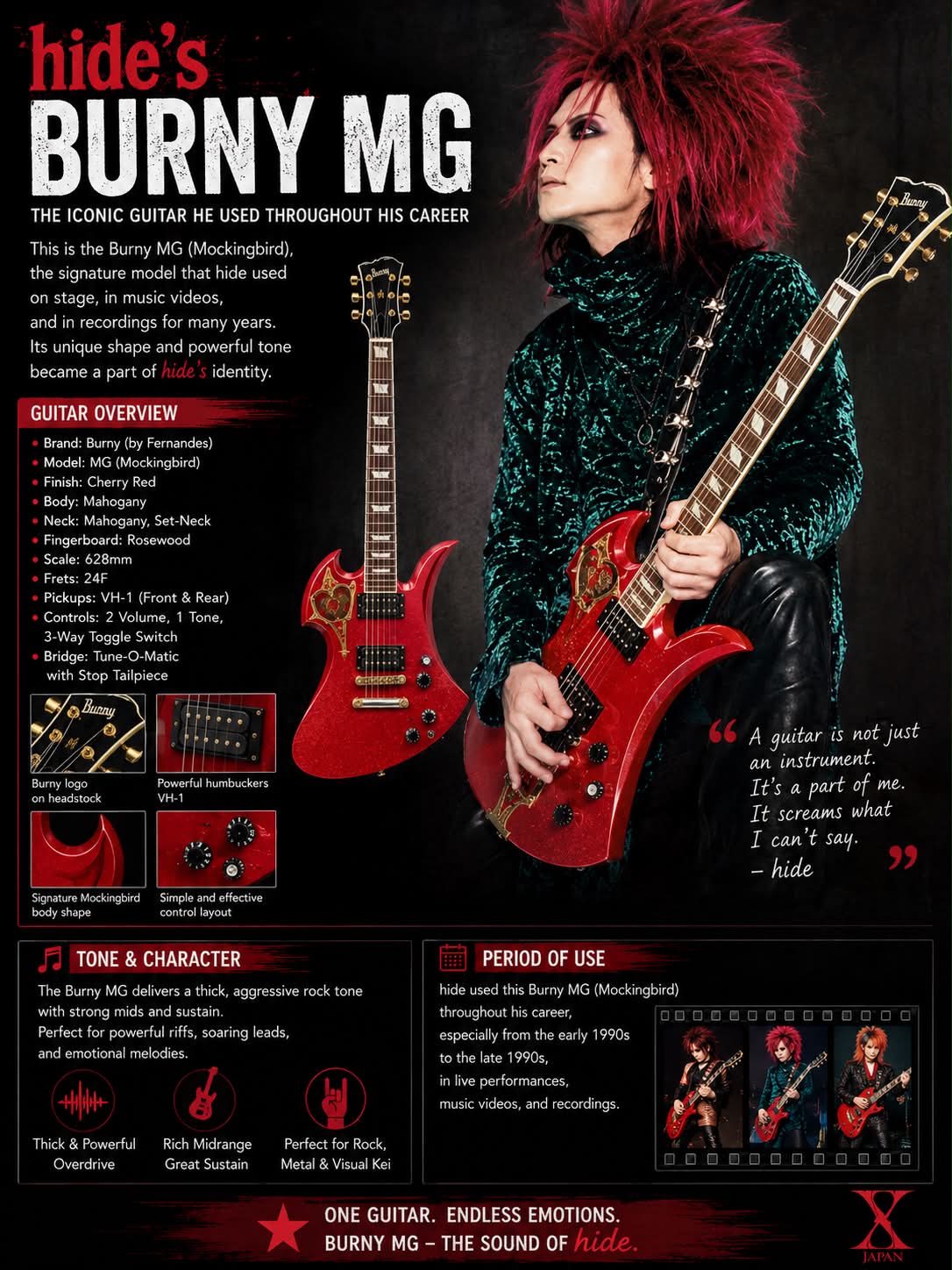 Fernandes mg-480x hide 50th anniversary model guitar