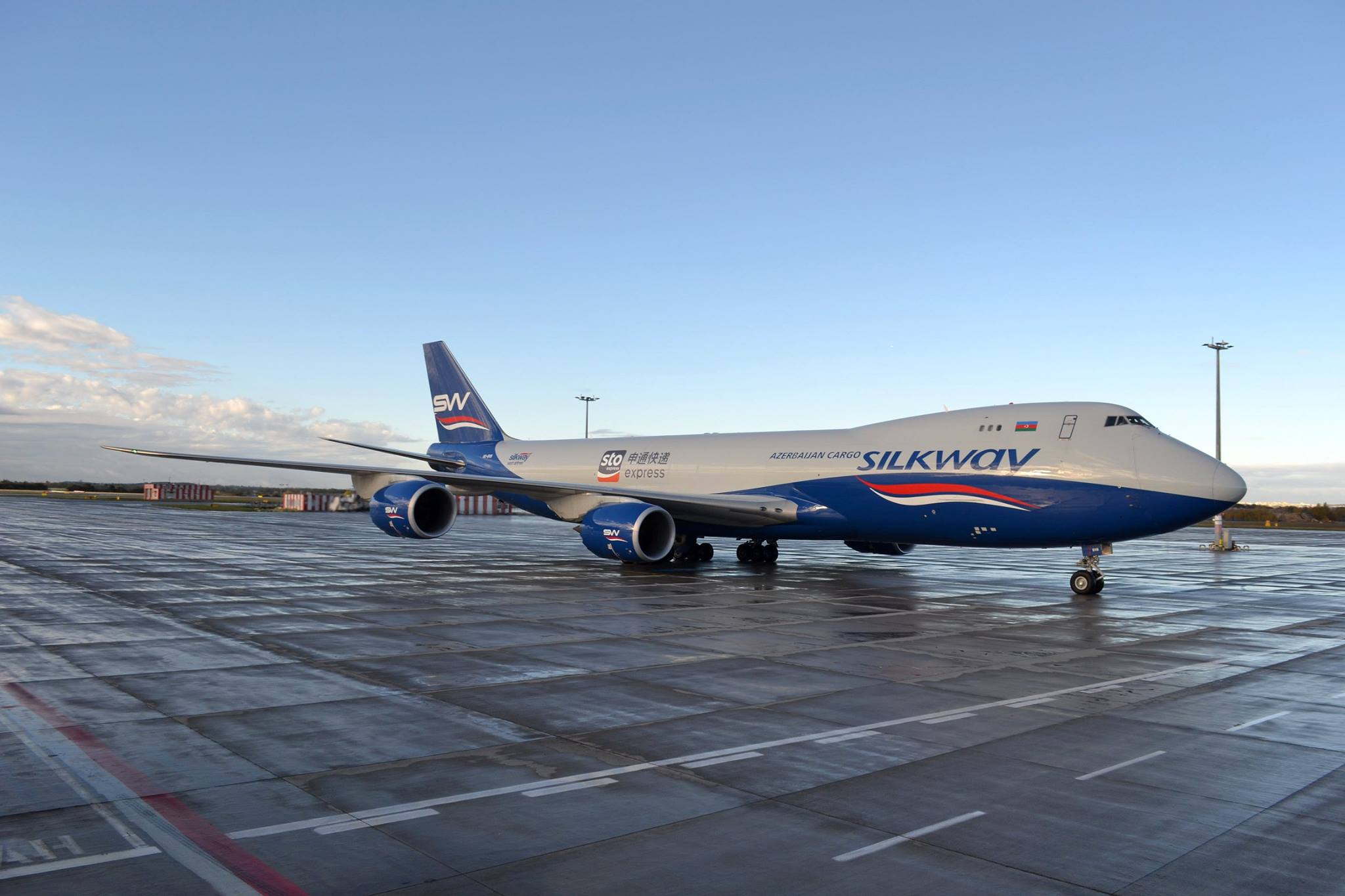 Today for the first time cargo Boeing 747-83QF visits Prague