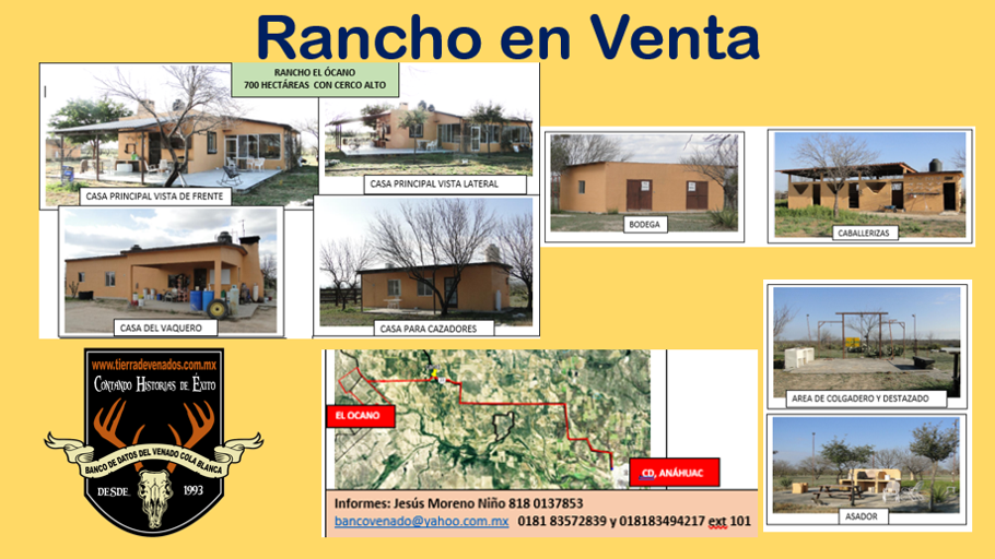 Tierra - Rancho en Venta: RANCHO EL ÓCANO 700 hectáreas con cerco alto ...