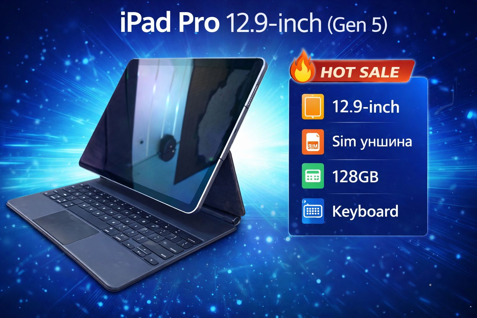 Ipad pro gen5 m1 128gb cellular/wifi keyboard zarna une:2say 88116306