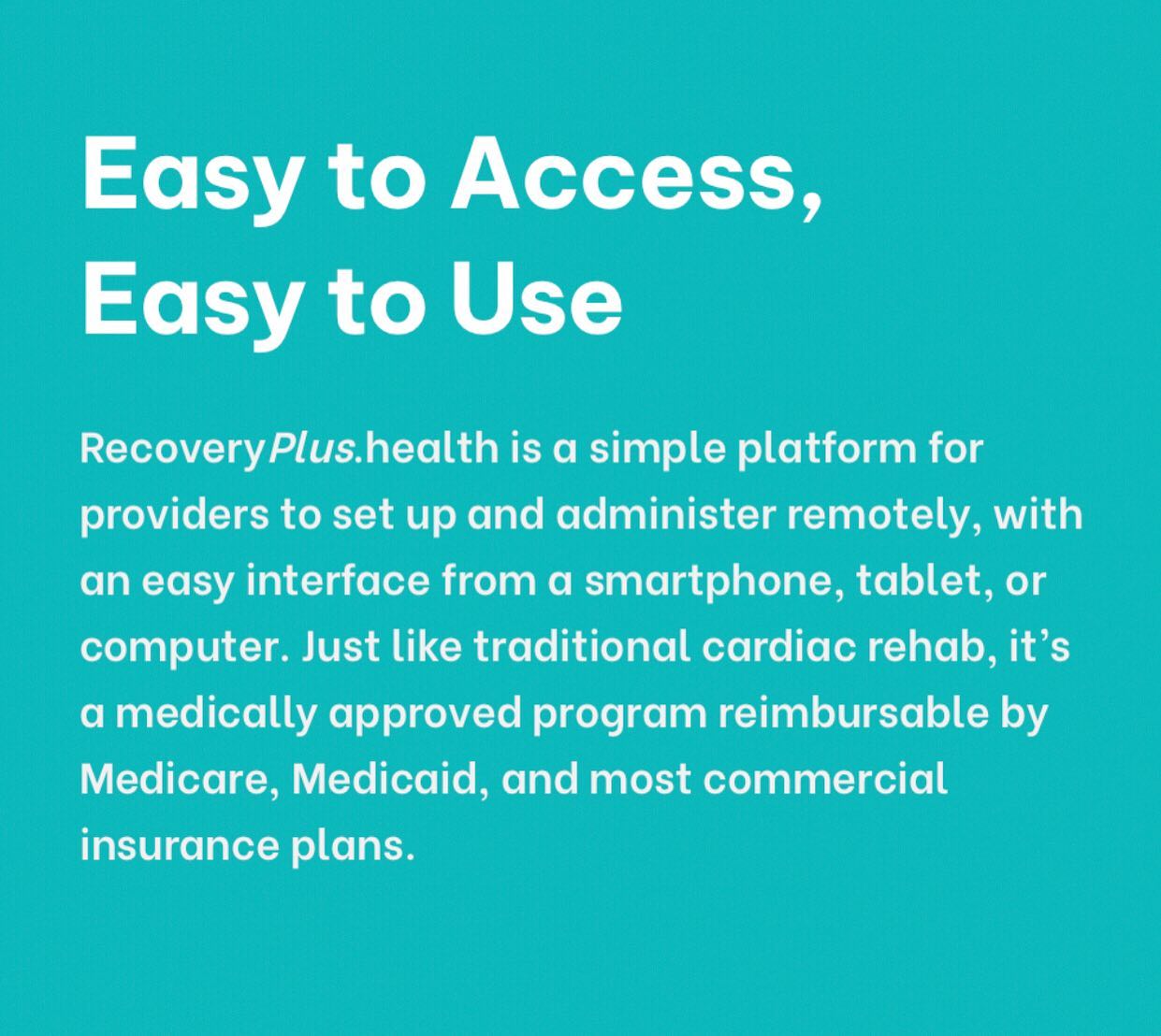 Our system offers on screen... - RecoveryPlus.health