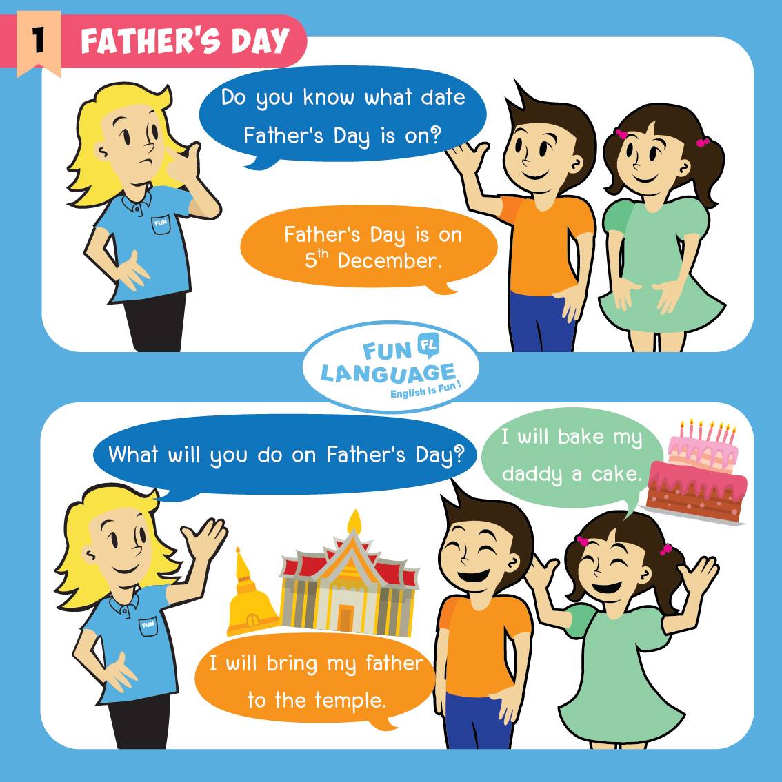 Fun Language - 👉 การ์ตูนสั้นจาก Fun Language 🤩... | Facebook