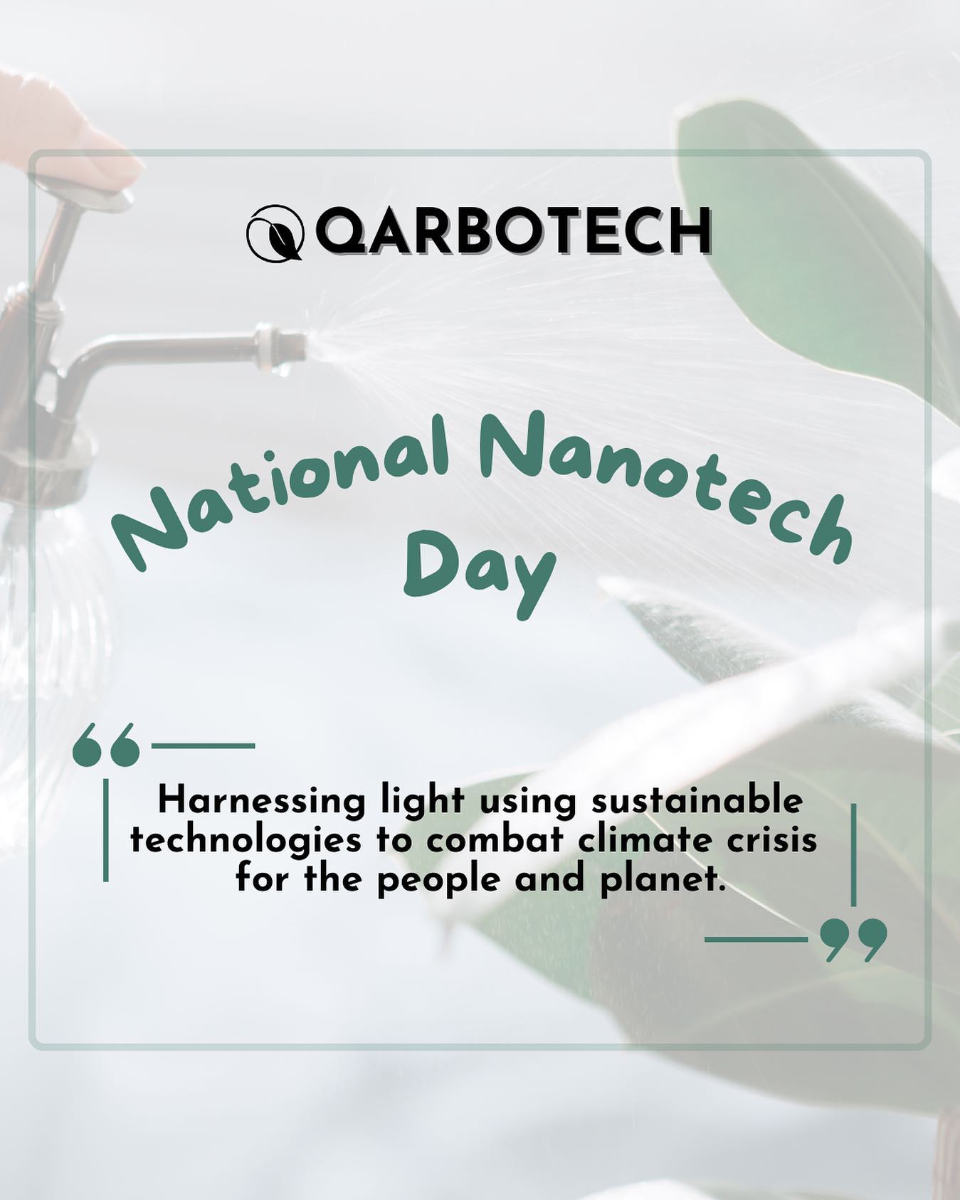 Qarbotech - HAPPY NATIONAL NANOTECH DAY! The theme for...