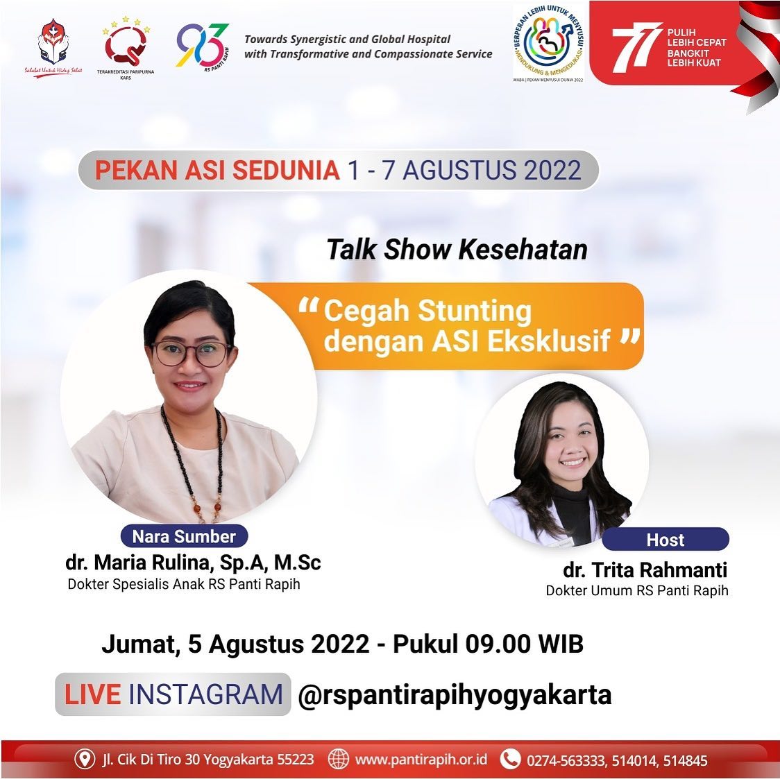 Talkshow Kesehatan dalam rangka... - Rumah Sakit Panti Rapih | Facebook