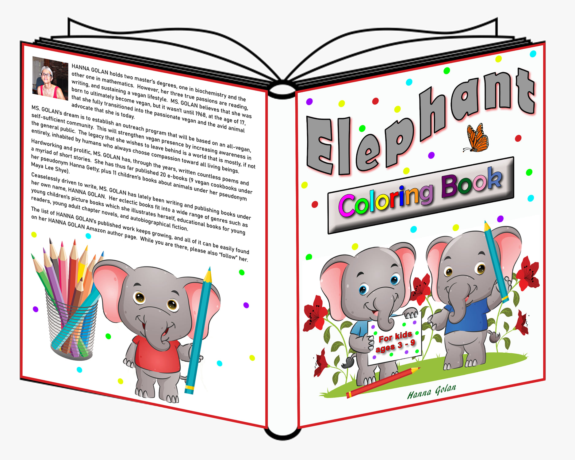 Sprout - ELEPHANT COLORING BOOK by Hanna Golan Elephants are enormously ...