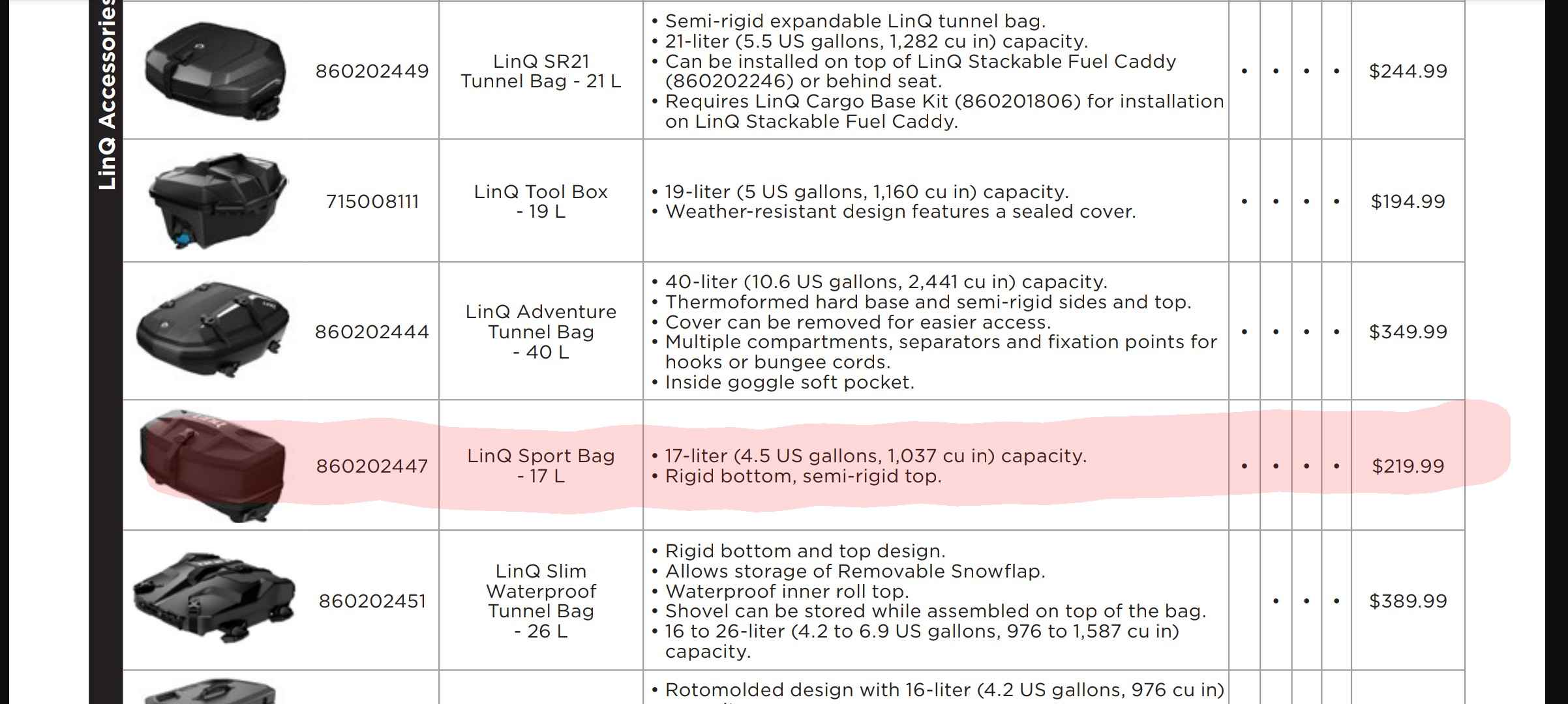 LinQ 4.5 gallon tunnel bag - Hiking Backpacks - Fredonia, New York ...