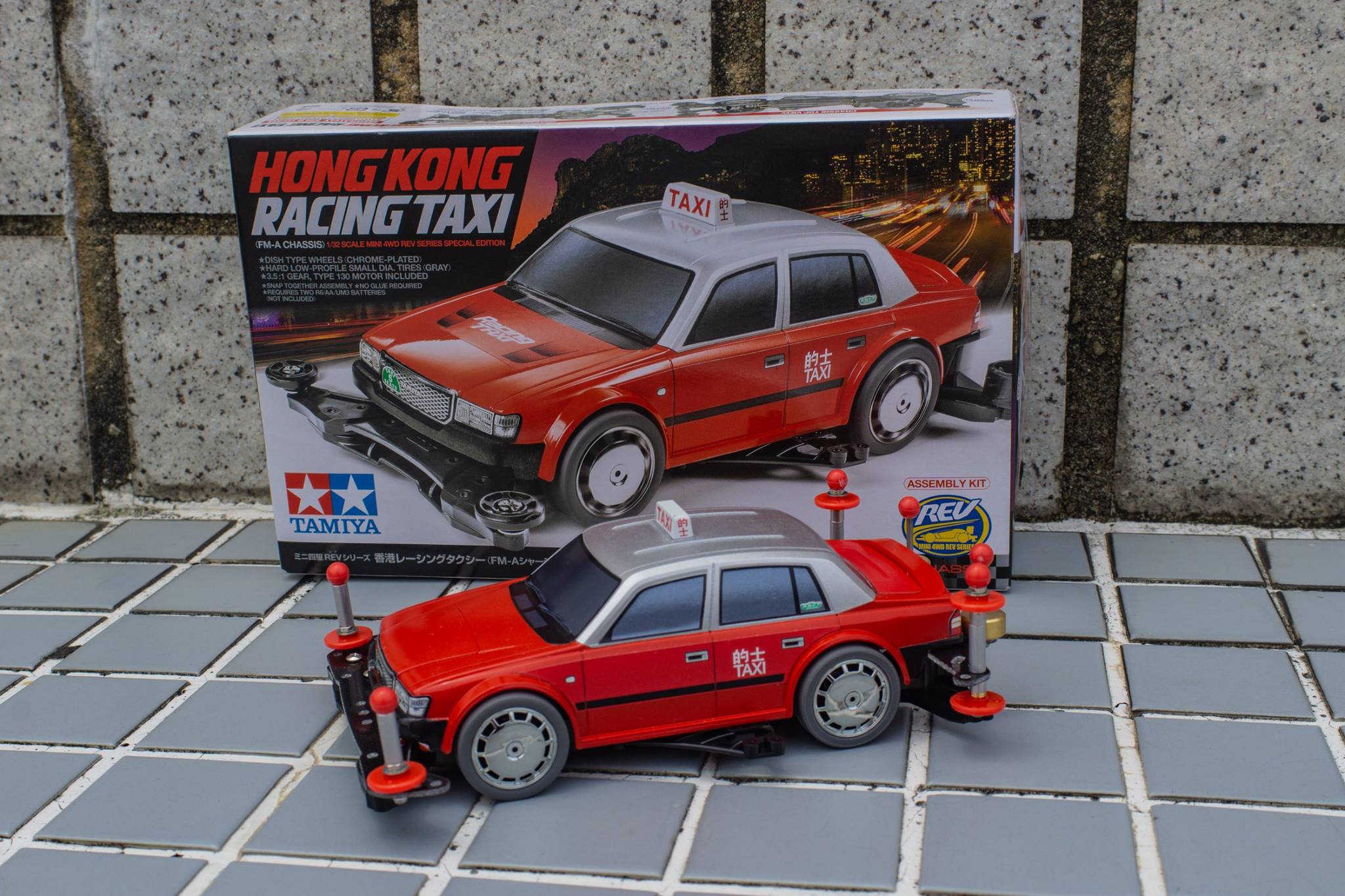 1/32 Scale Mini 4WD Hong Kong Racing Taxi [Green Special] (FM-A 