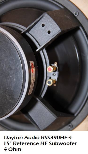 Dayton Audio RSS315HO-4 12 Reference HO Subwoofer 4 Ohm. Black alu. cone PE 295