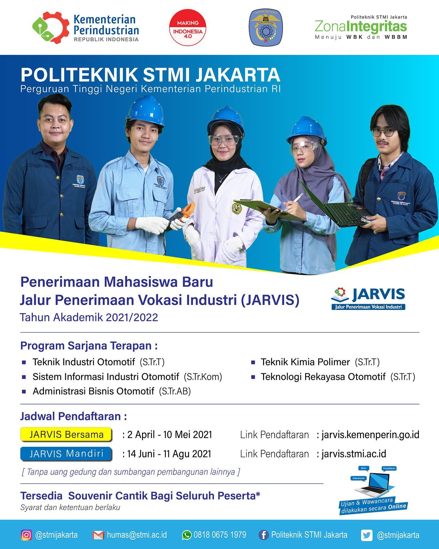 📢 Pendaftaran Ujian Masuk... - Politeknik STMI Jakarta | Facebook