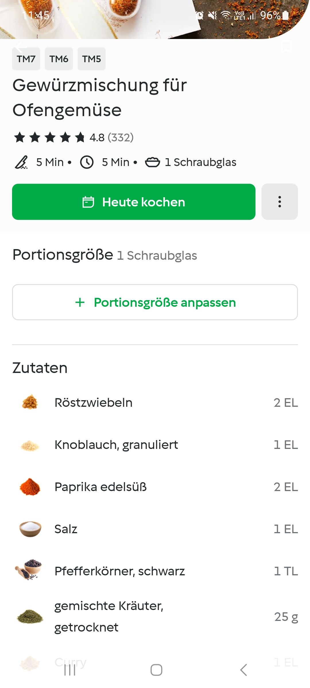 Rezept Gewürzmischung für Ofengemüse