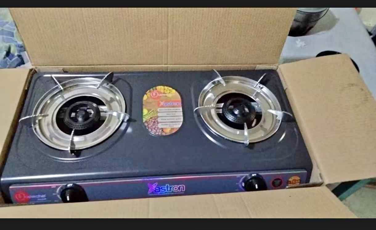 Astron GS 233T Double Burner Gas Stove | Teflon-Coated | Heavy Duty ...