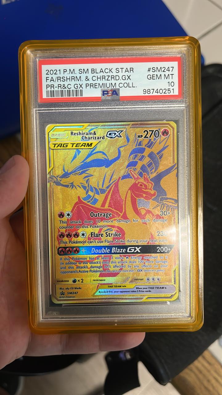 sm247 pokemon card value [English] RESHIRAM & CHARIZARD GX this attack does 100 more damage This Tag Team never misses