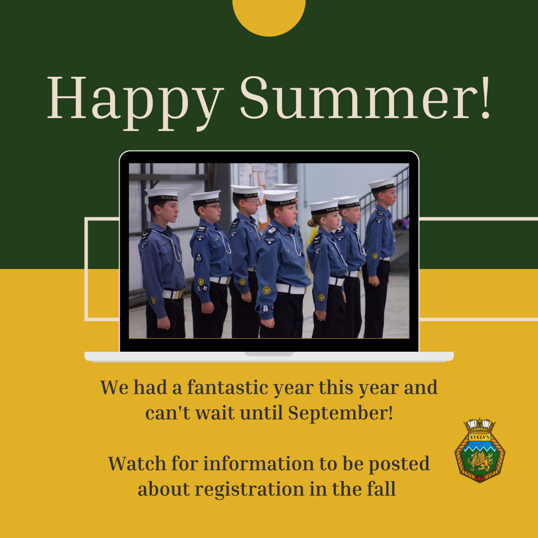 NLCC Cdr W.H. Evelyn - No cadets until September! Last week was an ...