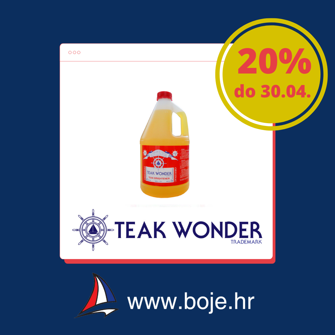 Teak Wonder Brightner - Sbiancante Per Teak Barche Da 3,8 Litri, Riporta Il Colore Dorato Originale