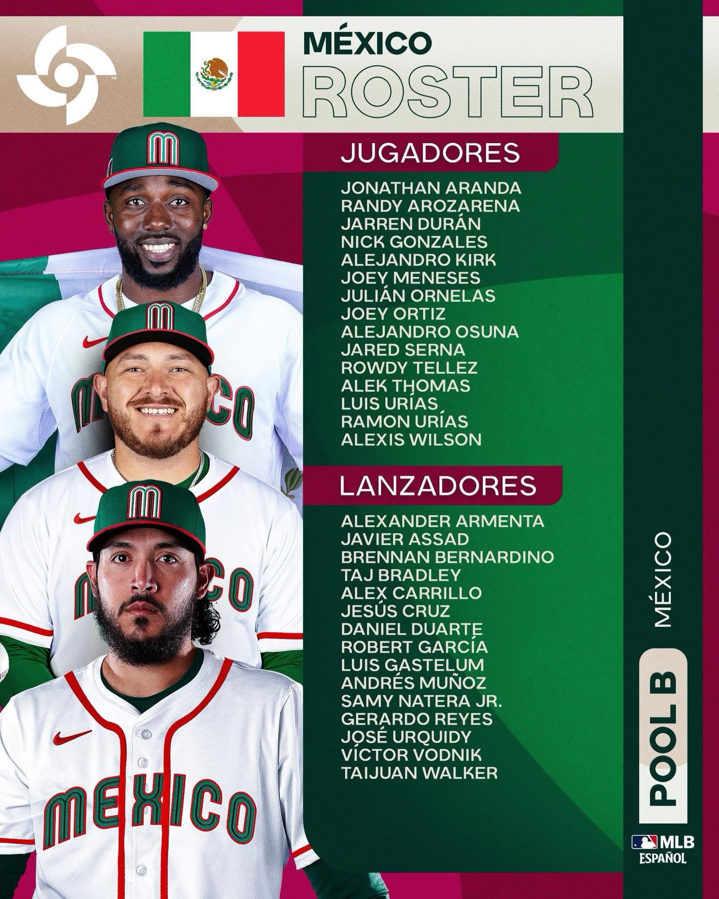 La - Roster oficial de México para el Clásico Mundial 2026 🇲🇽⚾🔥 ¡Todo ...