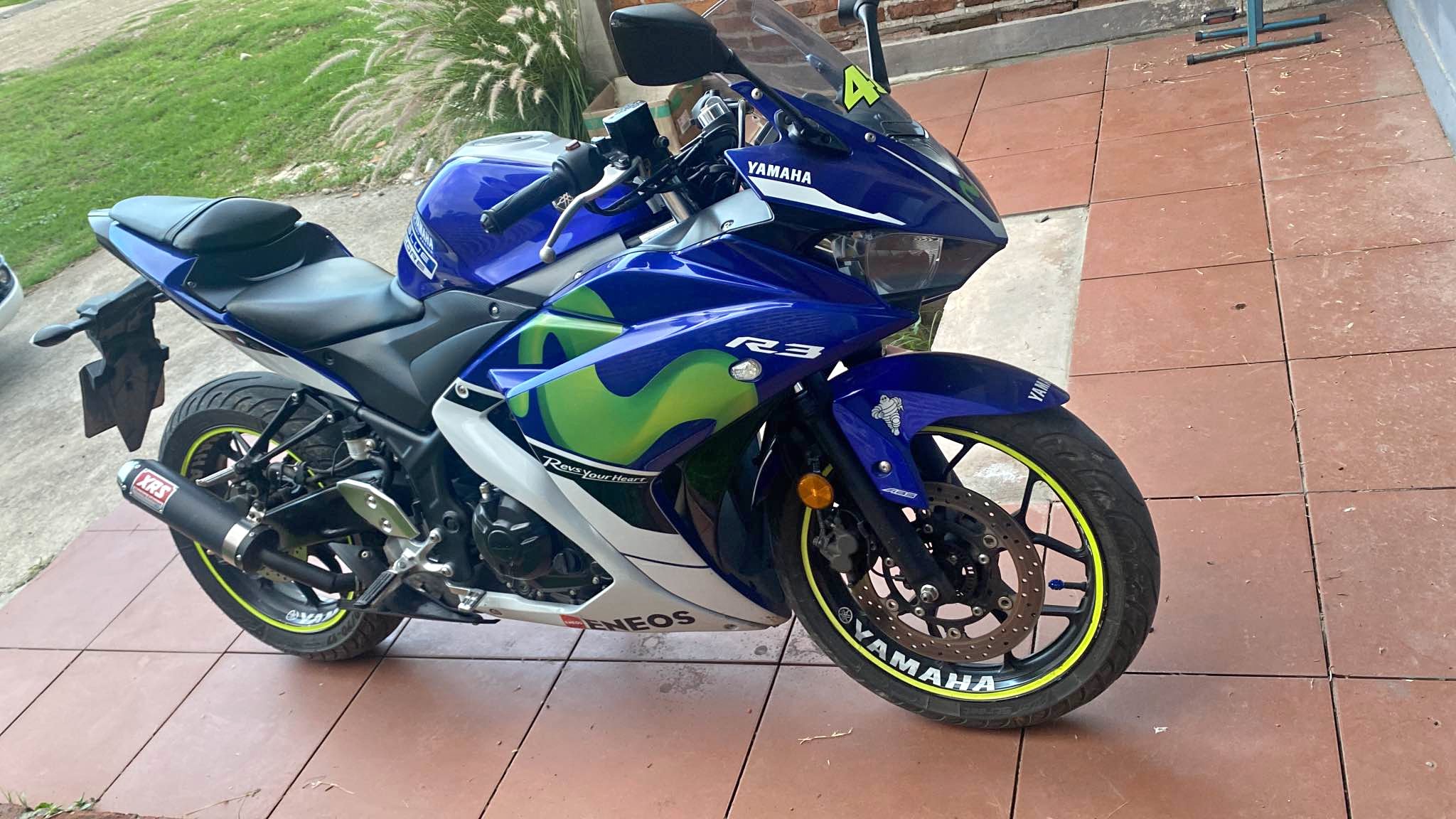 Yamaha YZF R3a 2017 Movistar conmemorativa. Color azul accesorios . $9 ...