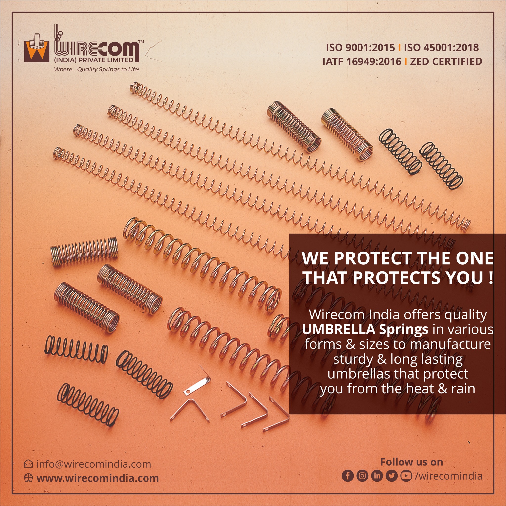 Wirecomindia - The bottom springs allow the umbrella to... | Facebook