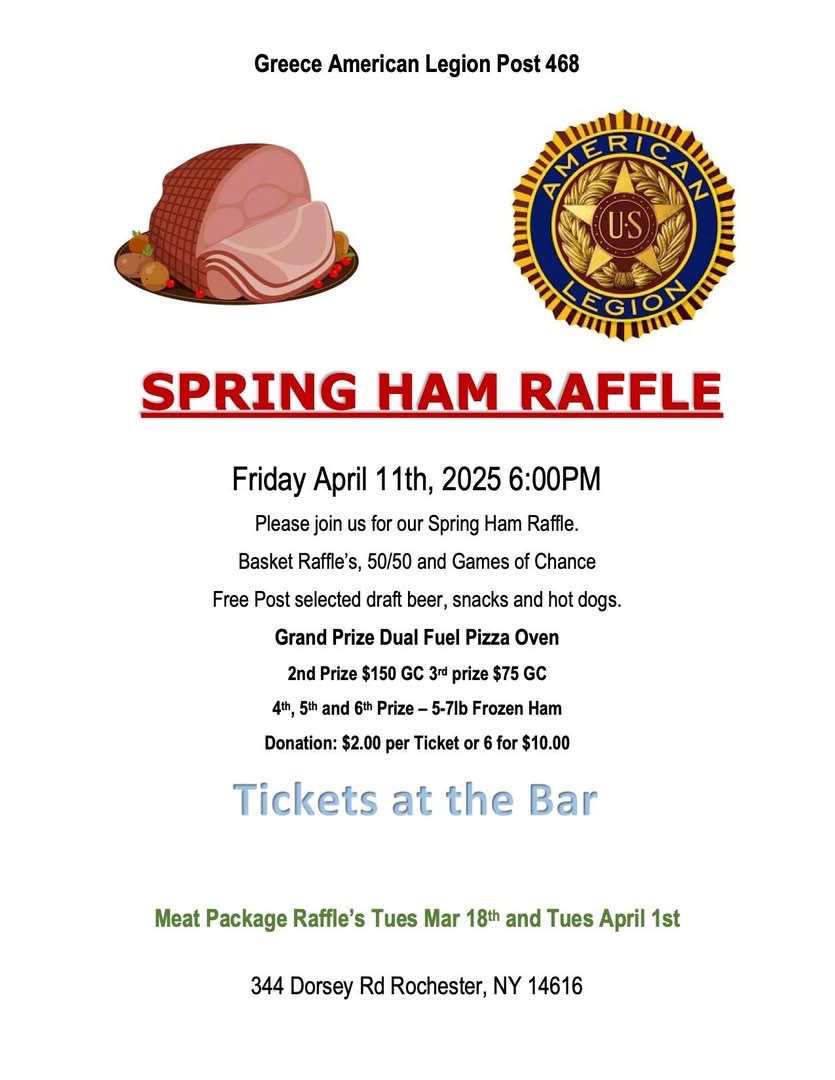 American Legion Post 468 Spring Ham Raffle