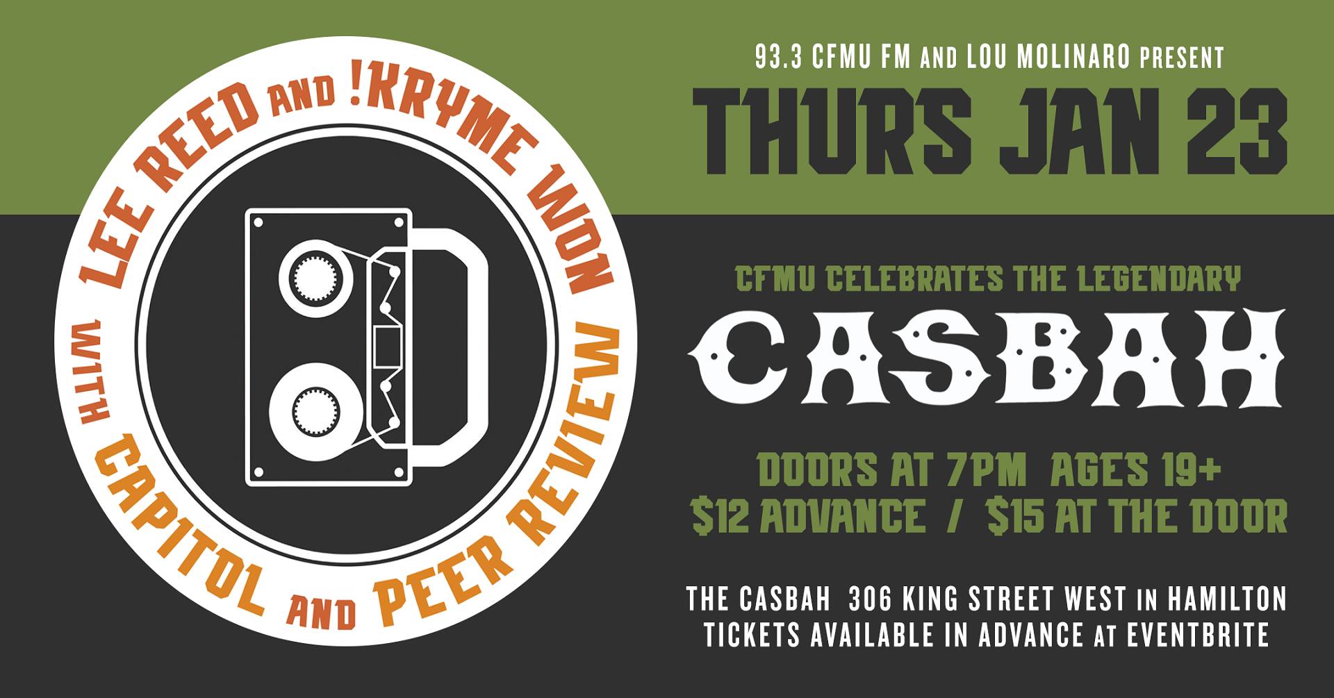 93.3 CFMU Celebrates The Casbah w. Lee Reed & !Kryme Won, Capitol and ...