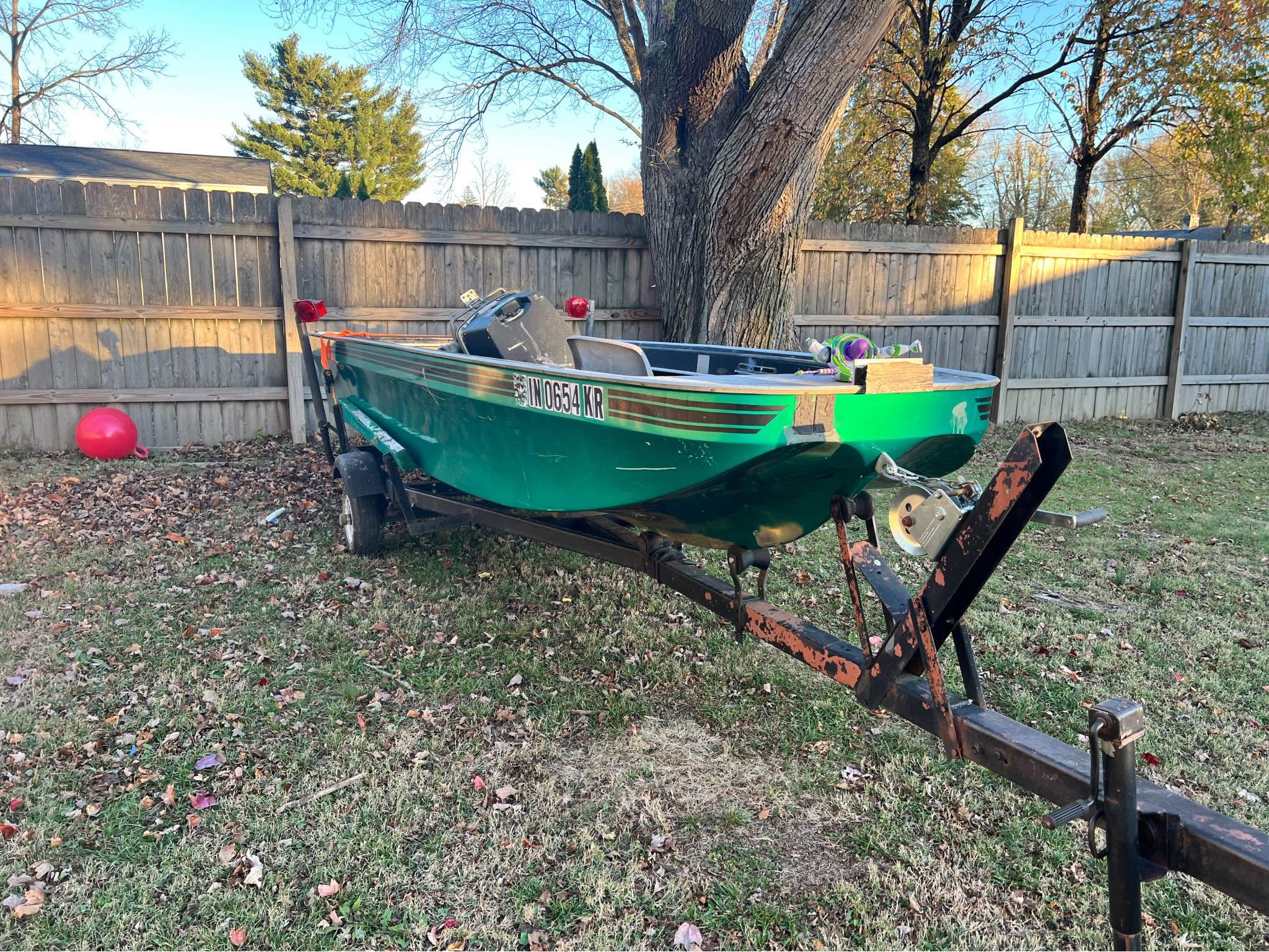 For sale 14 foot Ouachita flat bottom boat - Boats - Crawfordsville