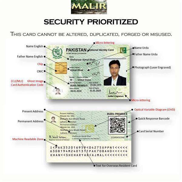 NADRA - The Smart National Identity Card (SNIC) comes with 36 physical ...
