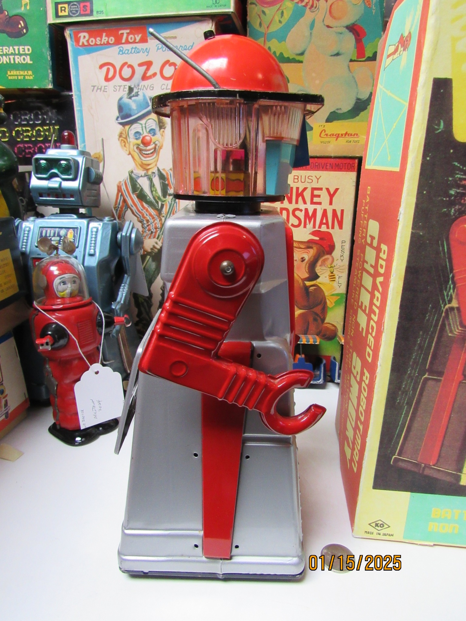 1962 Japanese tinplate Chief Robotman toy in original box