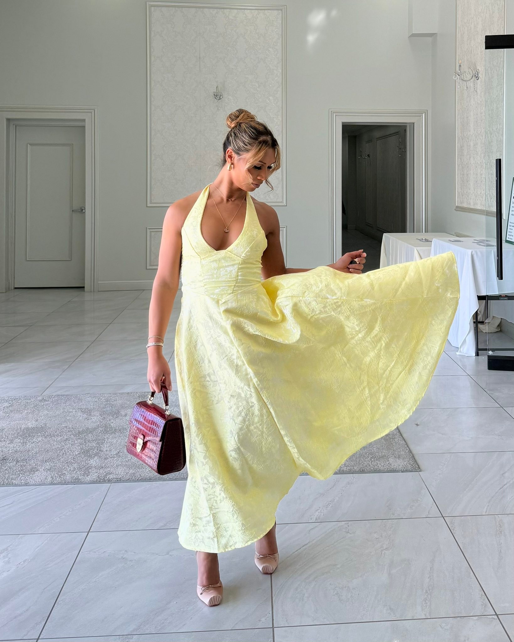classy dresses for summer PRETTYGARDEN Sleeveless Maxi Women Elegant A Dang Collection size features are For Love & Lemons Color:Scarlet Sketch