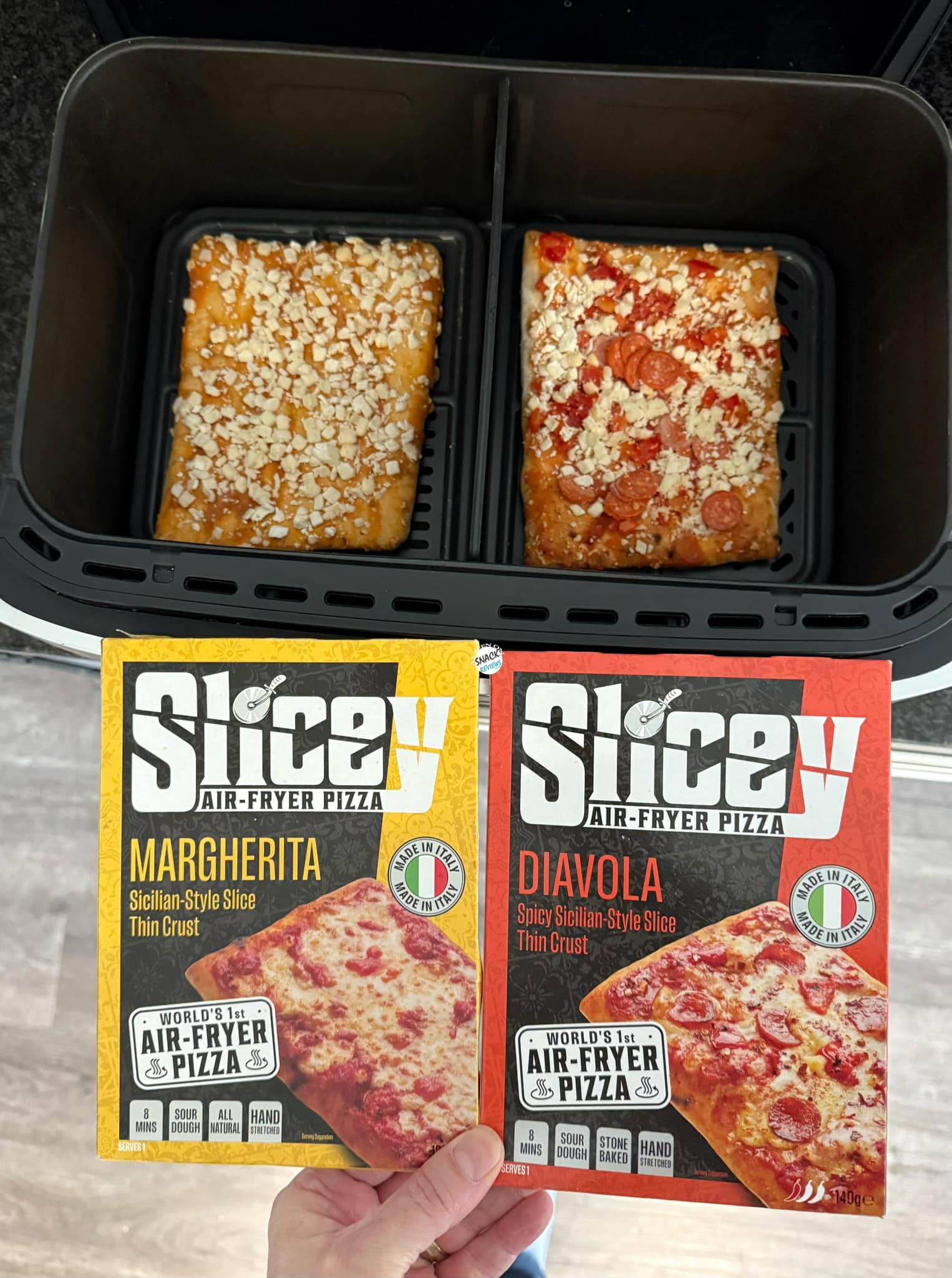 Snack Reviews | Closer look at Slicey Pizza from Iceland, which is 8 ...