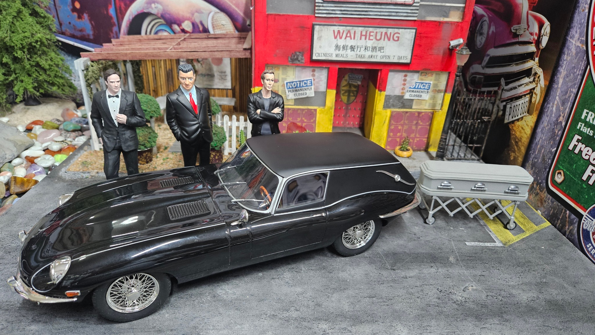 Harold's Jaguar E-Type hearse models by Schuco