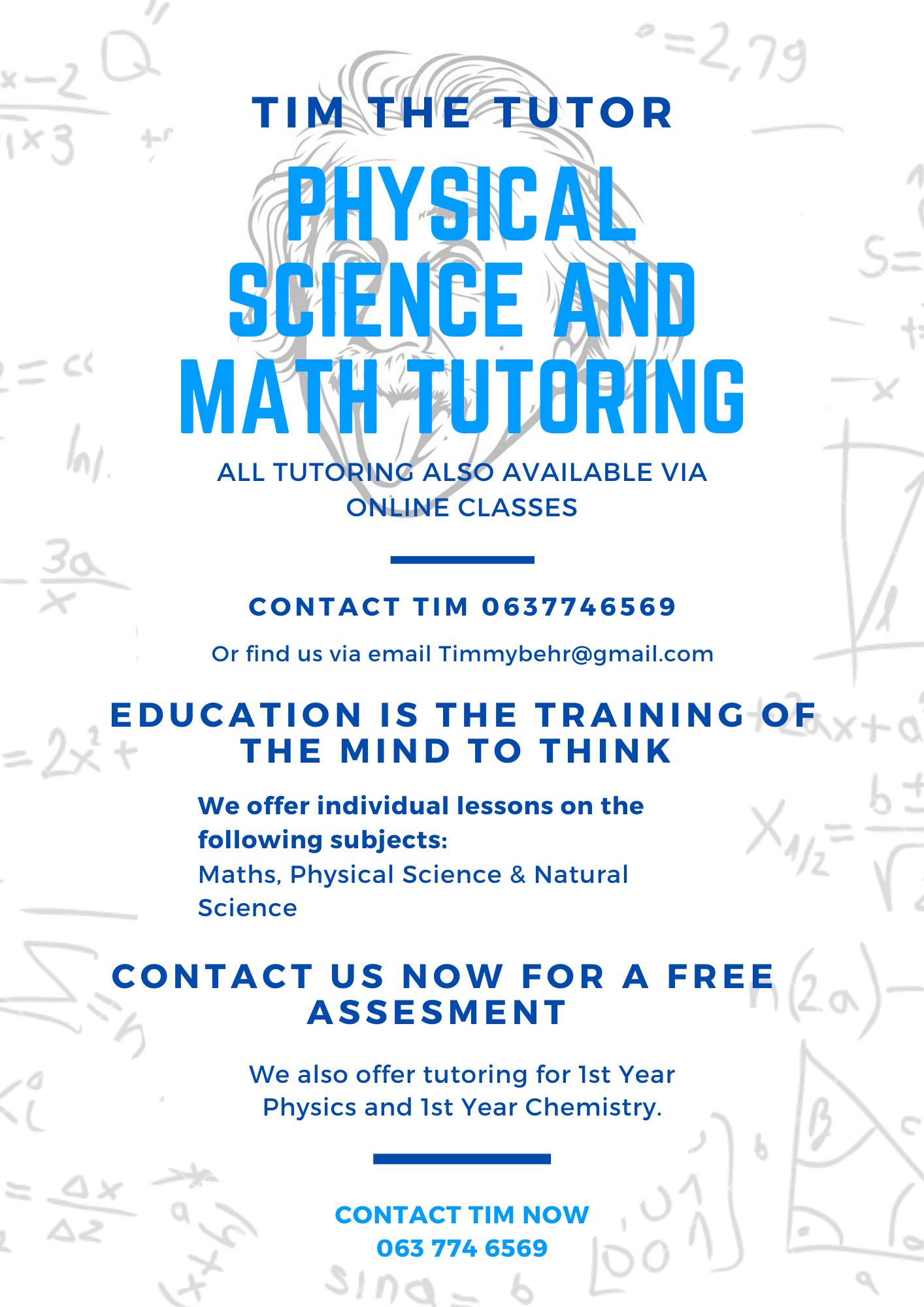 Tim The Tutor | Edenvale