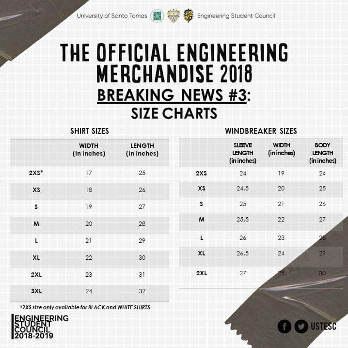 BREAKING NEWS #3: SIZE... - UST Engineering Student Council | Facebook