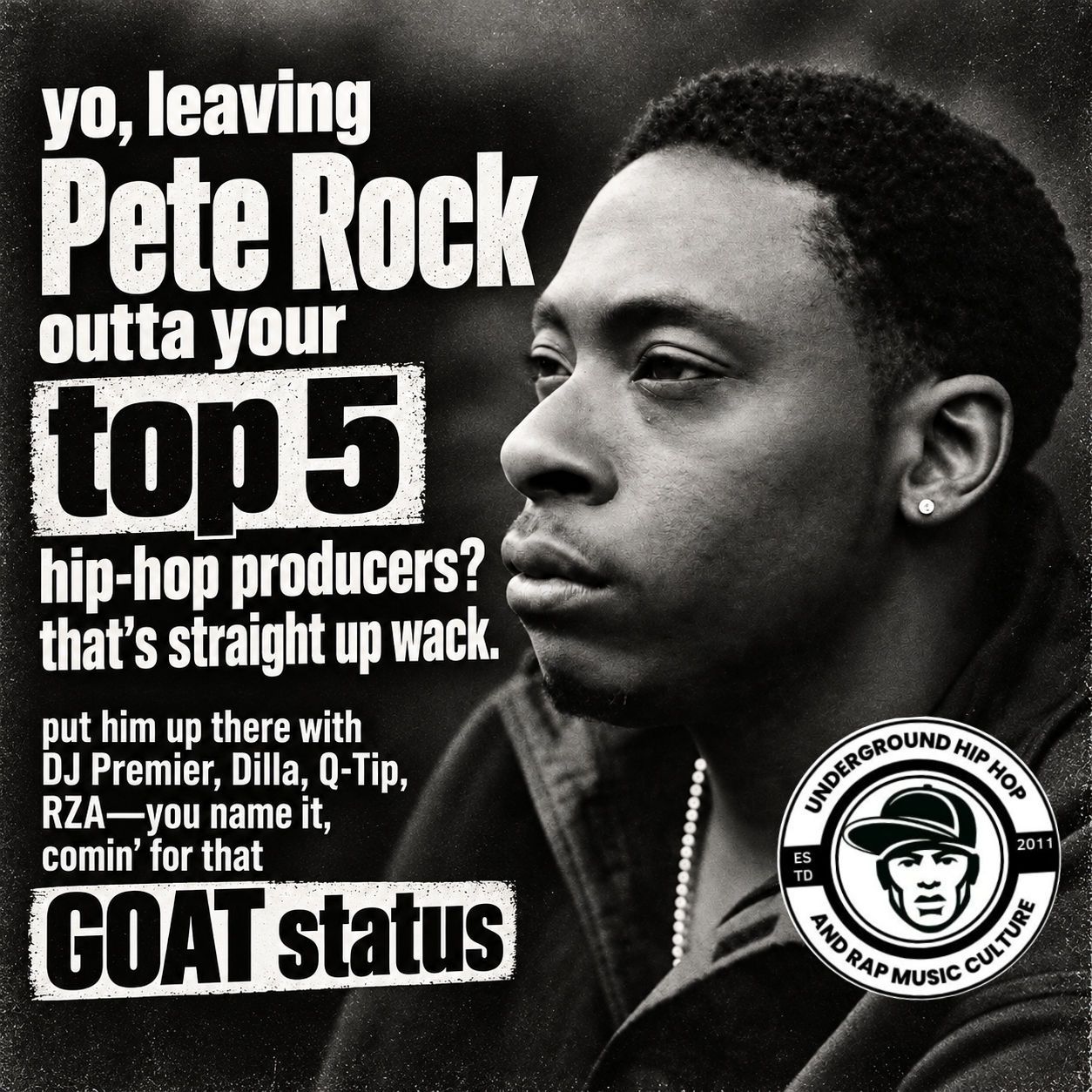One of the most acclaimed figures of East Coast Hip-Hop, Pete Rock