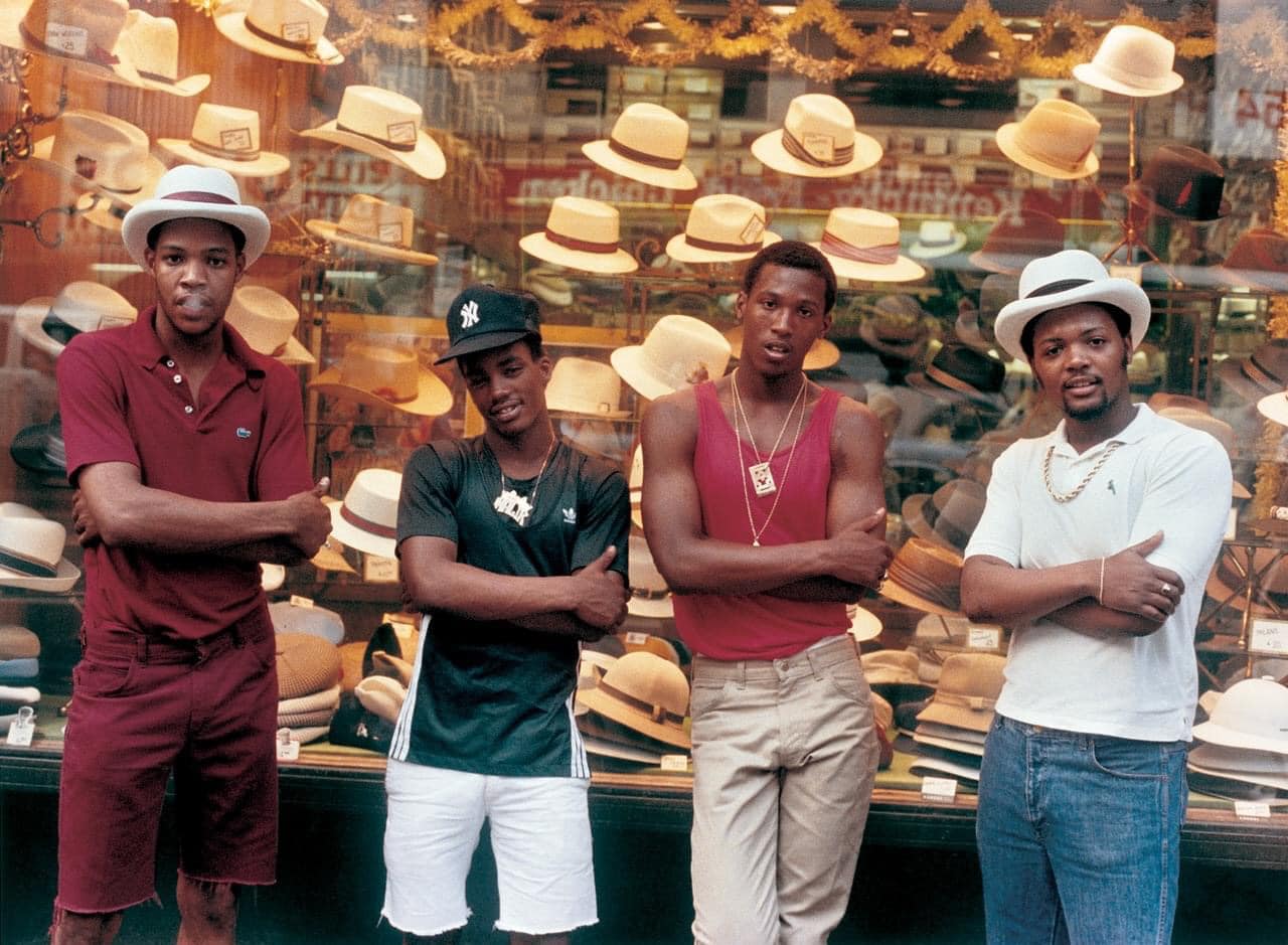 Origins of the b-boy stance in hip-hop culture