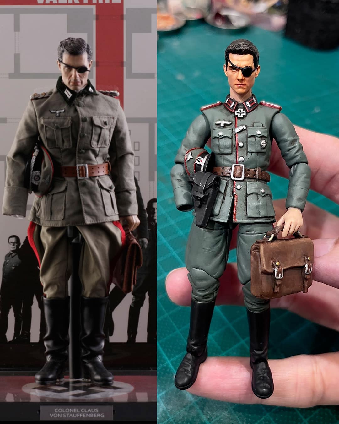 Customized Claus Graf von Stauffenberg figurine from Facepoolfigure