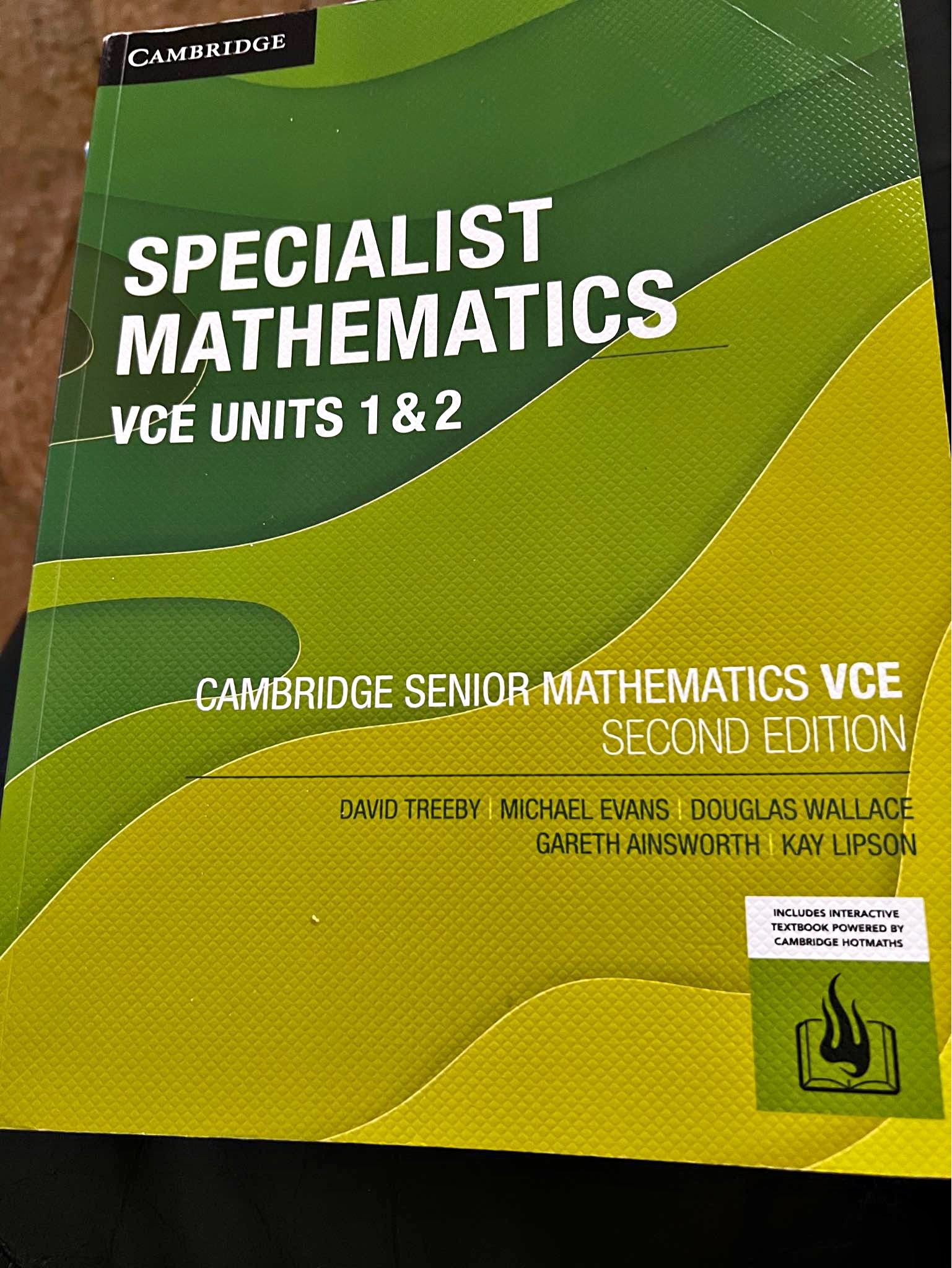 VCE Specialist mathematics Units 1 & 2 Textbook – Cambridge (2nd ...