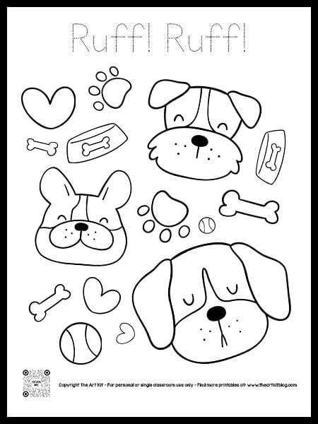 The Art Kit - The perfect coloring page for dog-loving...