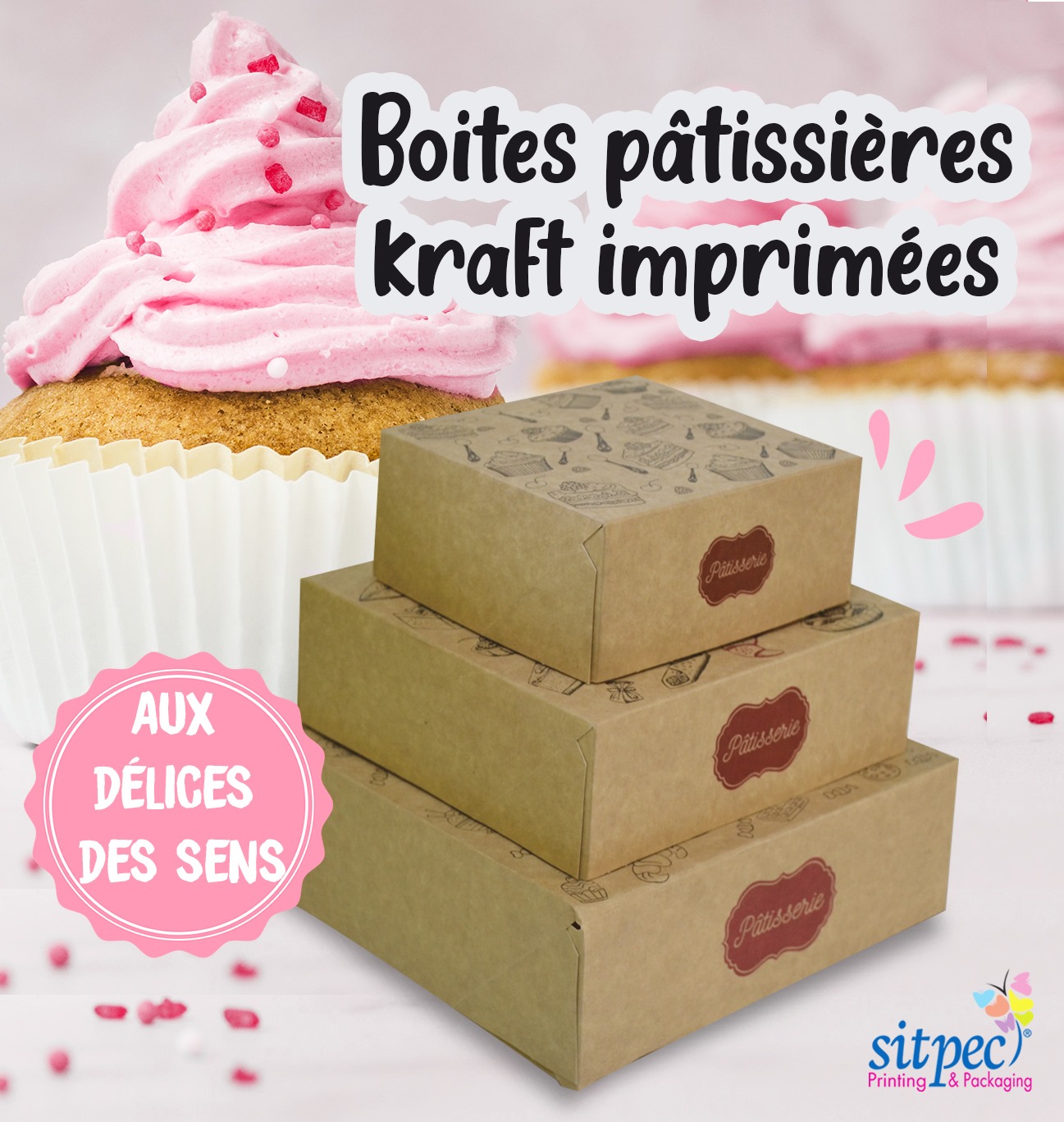 Sitpec - Boites pâtissières kraft 👉 Idéal pour... | Facebook