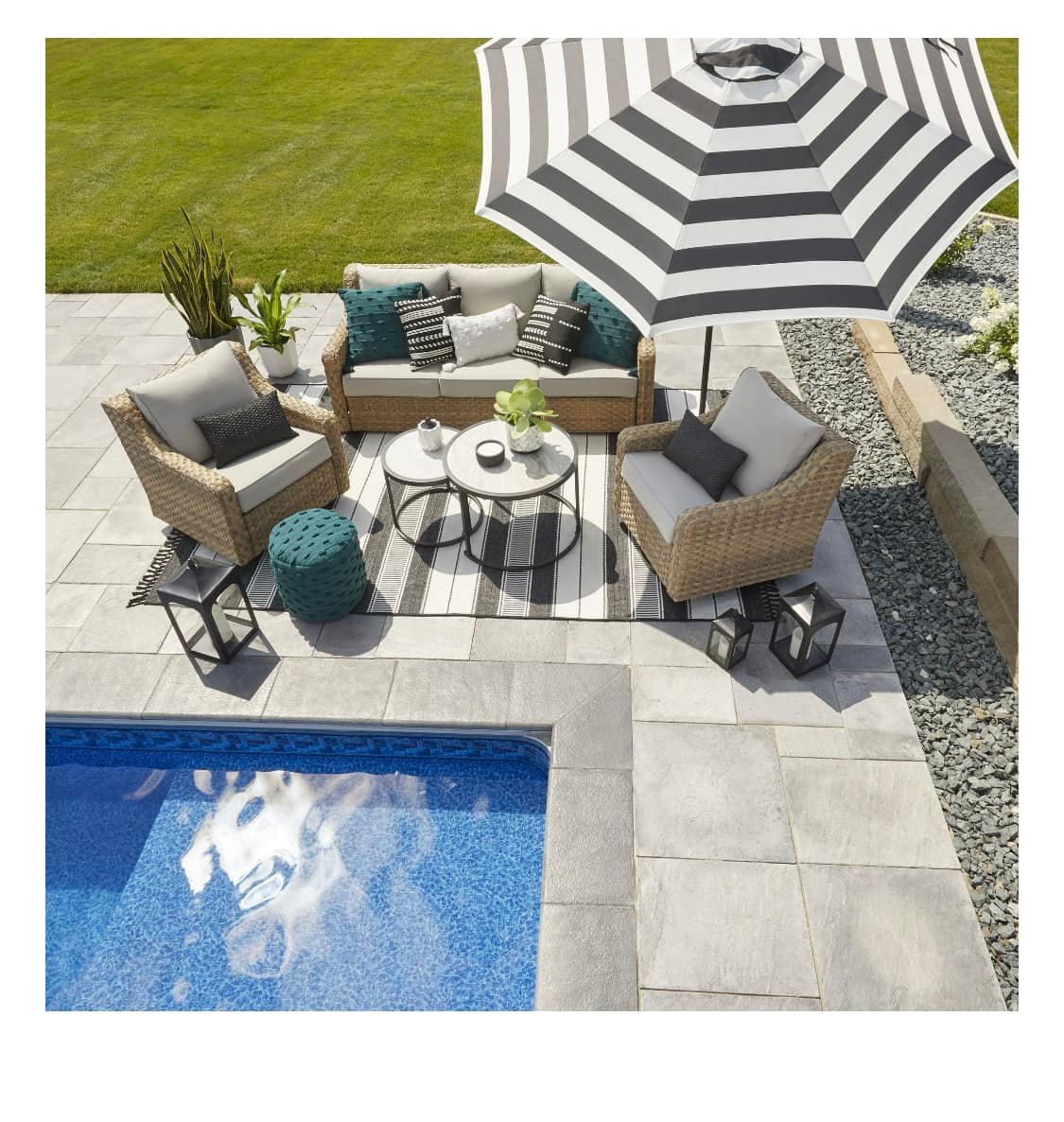 foldable patio set with umbrella PHI VILLA Outdoor Dining for 4, Metal Table w/Folding Chairs, Grey resistant Breathable Fabric Is Pellebant 11FT Patio Cantilever Eco-friendly Olefin Size:Large/X-Large