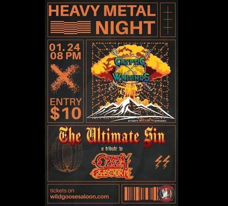 Tonight!!... - Cryptic Writings Authentic Megadeth Experience | Facebook