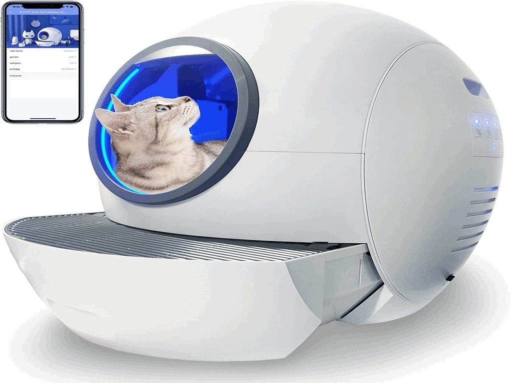 Self-Cleaning Cat Litter Box Extra Large Automaticy - Cat Litter Boxes ...