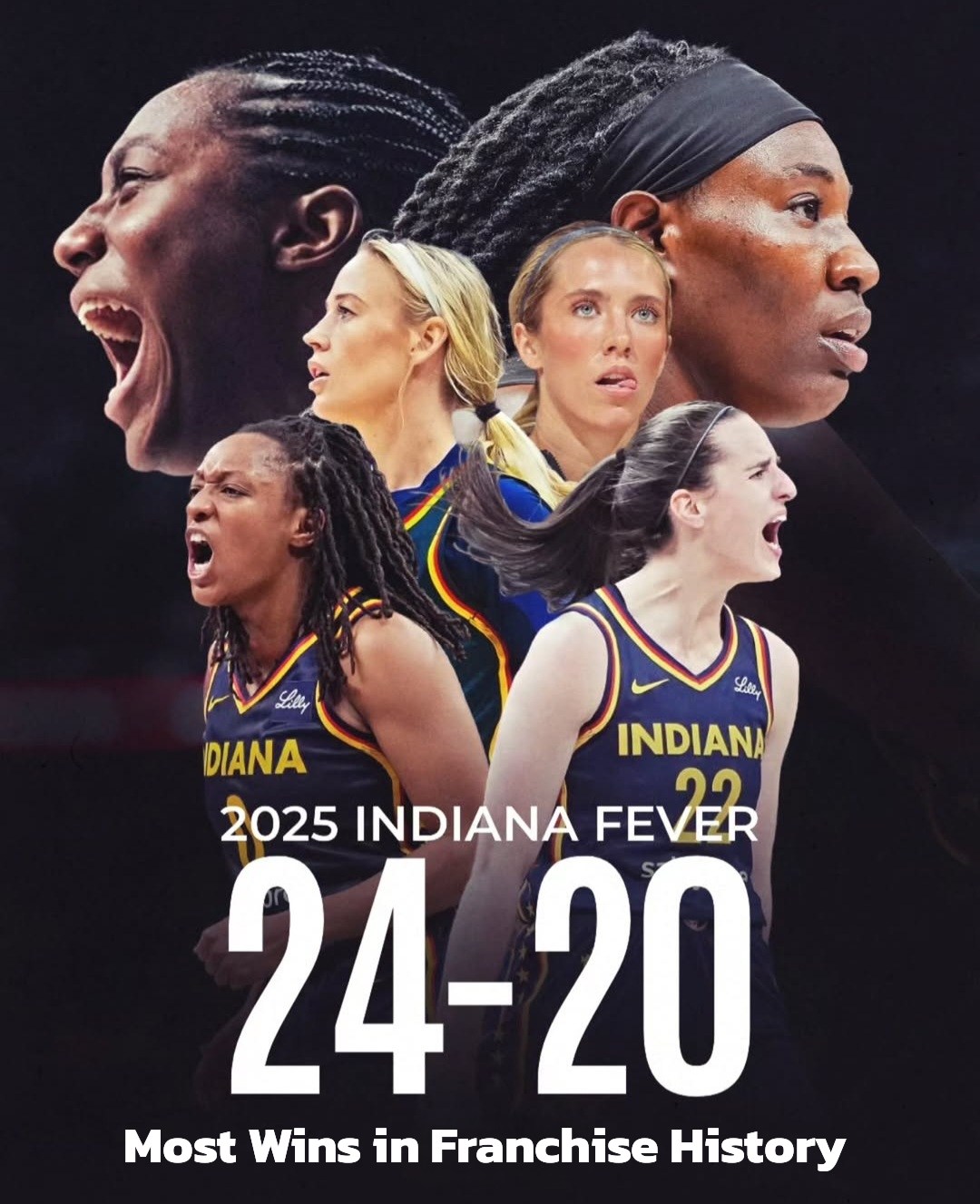 Indiana Fever | 24 WINS IN 2025 👏 (Most Wins in Franchise History ...