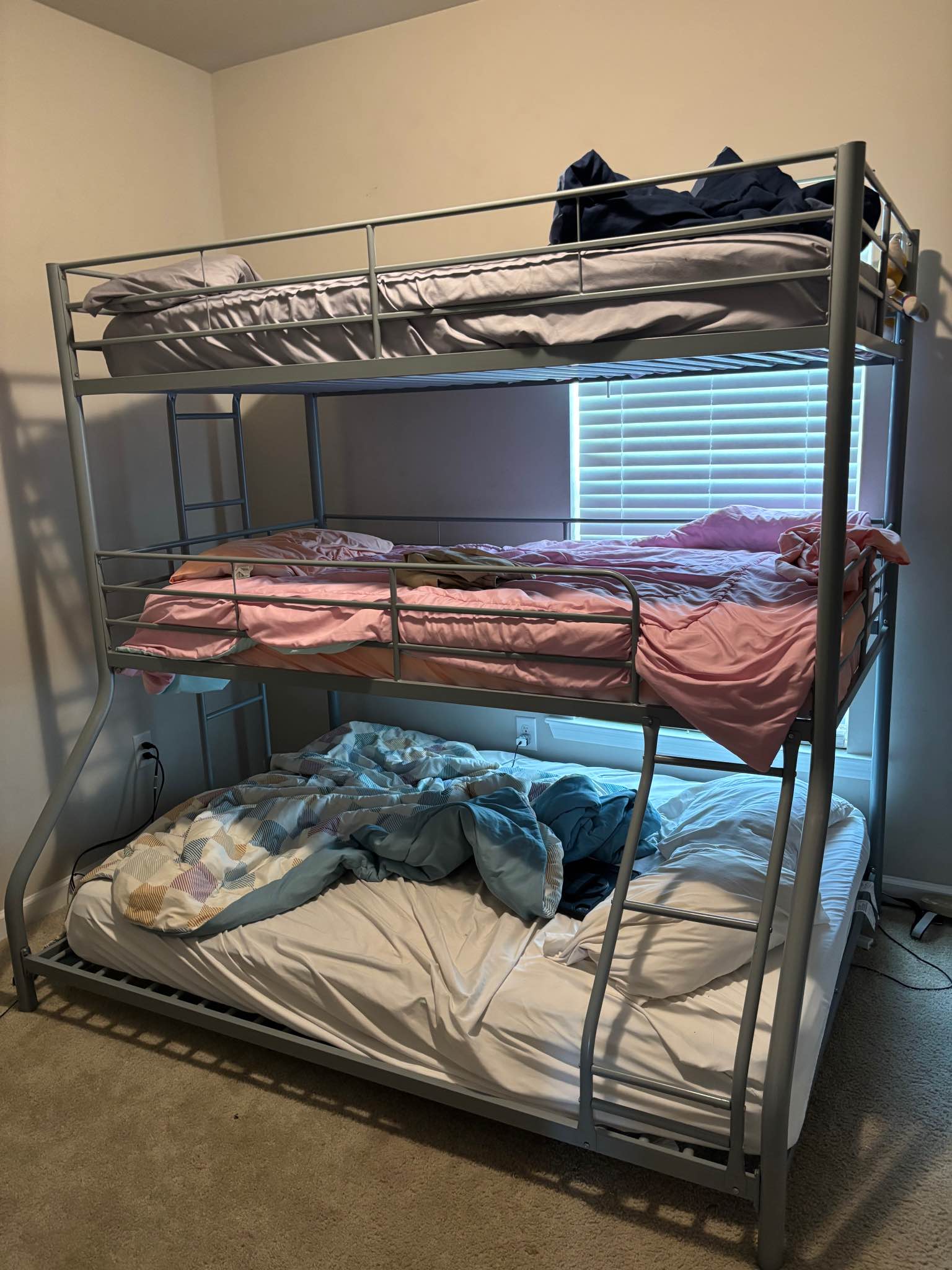Bethea Metal Triple Bunk Bed - Beds & Bed Frames - Baton Rouge