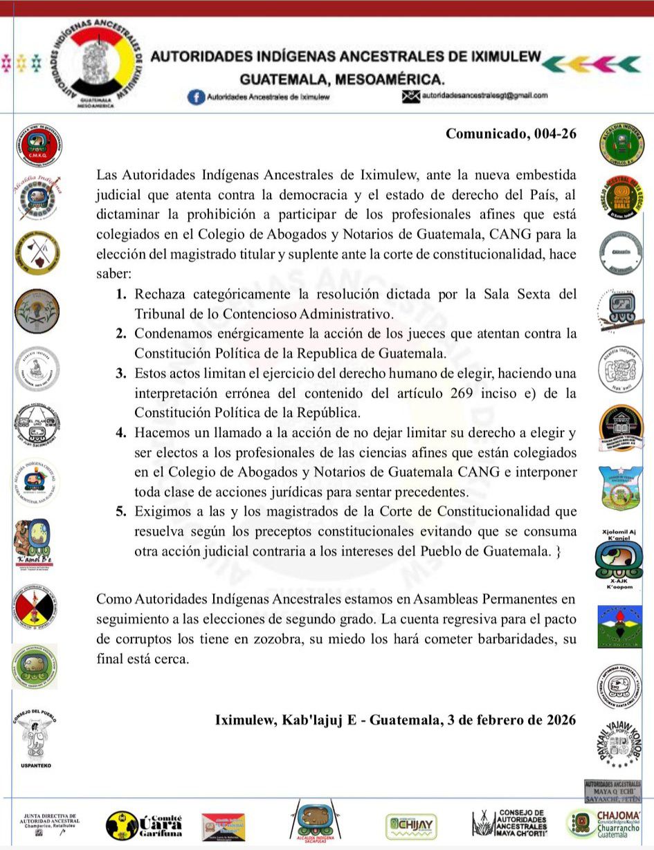 Q'atb'äl tzij pa kina'oj Qati't, Qamama' Chixot Alcaldía Indígena Comalapa