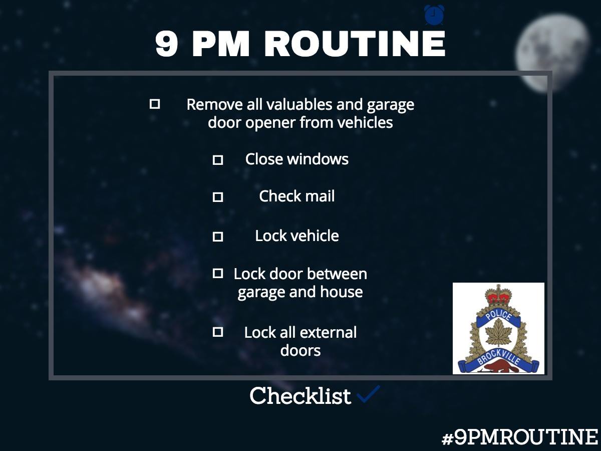 #9PMRoutine......what is it? Think of... - Brockville Police