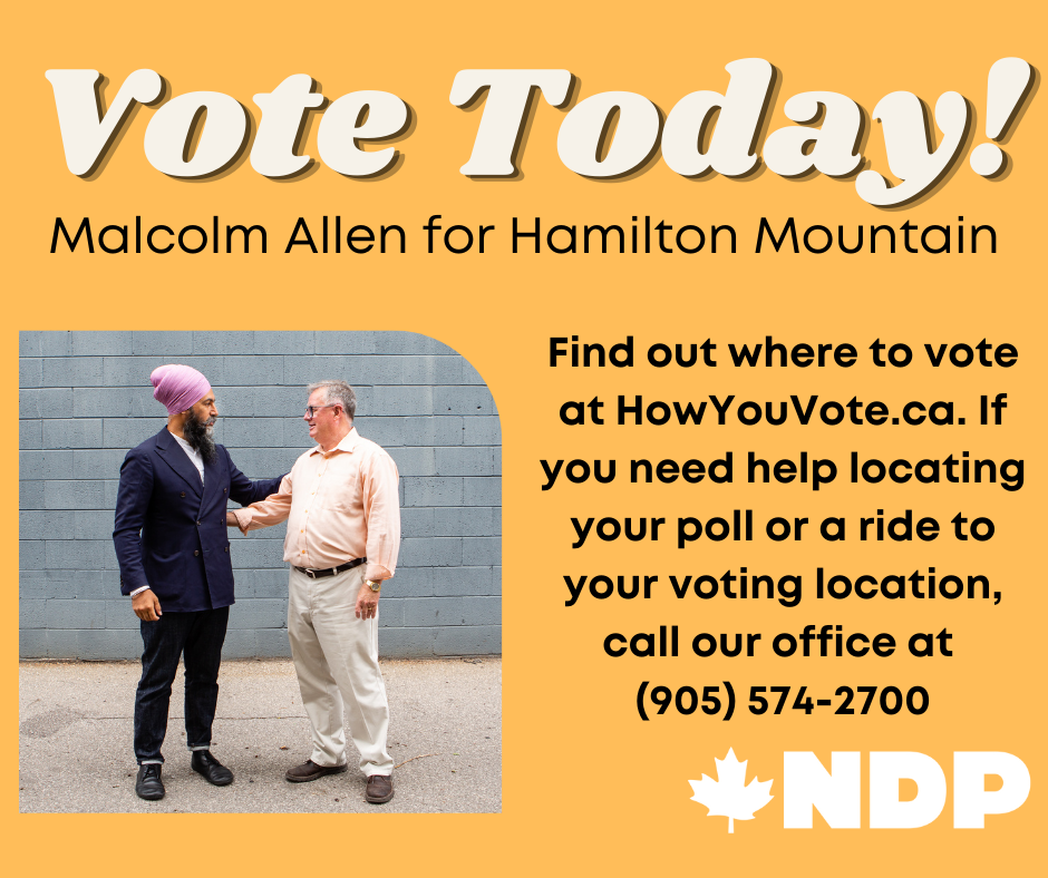 Malcolm Allen NDP Candidate for Hamilton Mountain