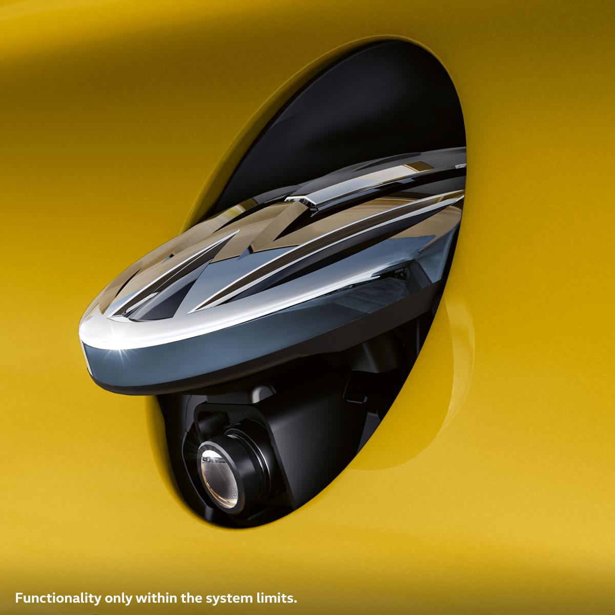 Volkswagen - The rear view camera helps to spot obstacles...