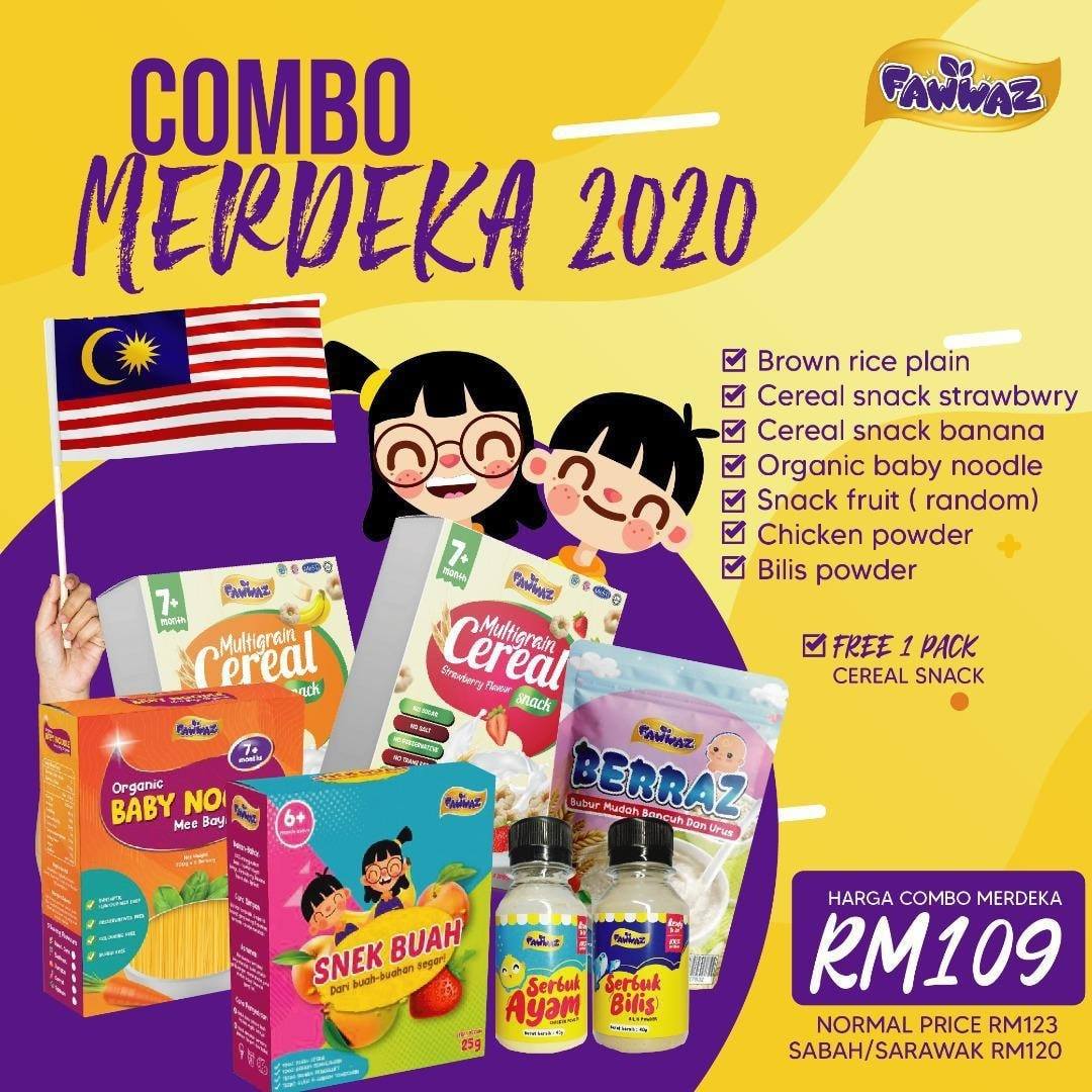 Combo Merdeka 2020🎊🎊🎊 . Set Combo... - Baby Food Bydayah | Facebook