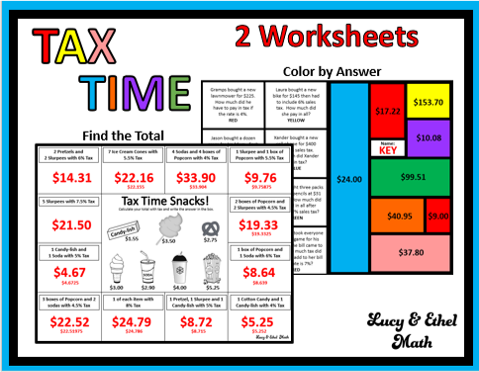 It's TAX Day! Every week you can... - Math Freebie Fridays