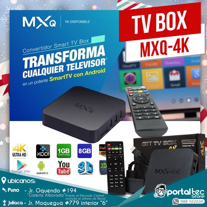 PORTAL - 🎁MXQ 4K Android TV Box ☃🌲 El MXQ 4K Android TV Box se basa en ...